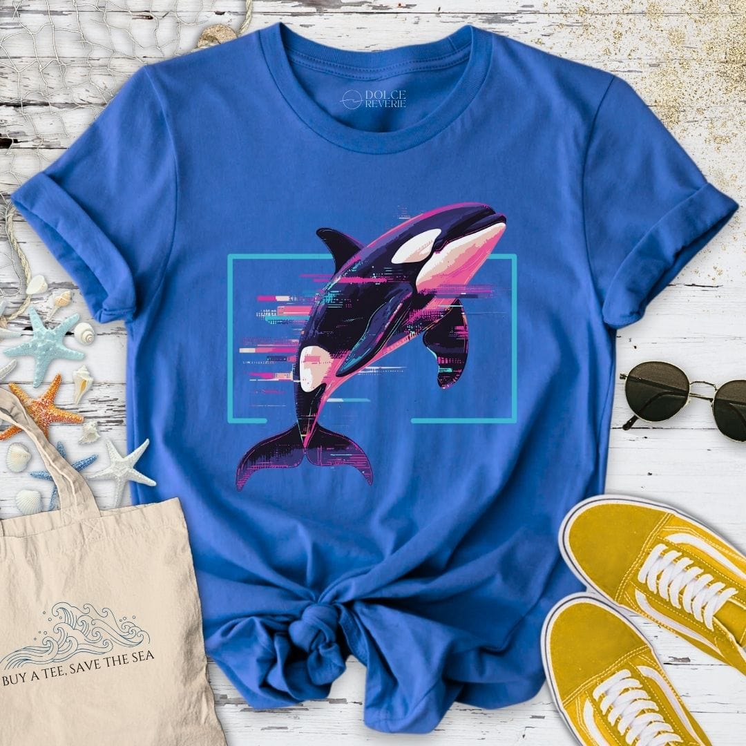 Glitchy Orca T-Shirt Royal / S