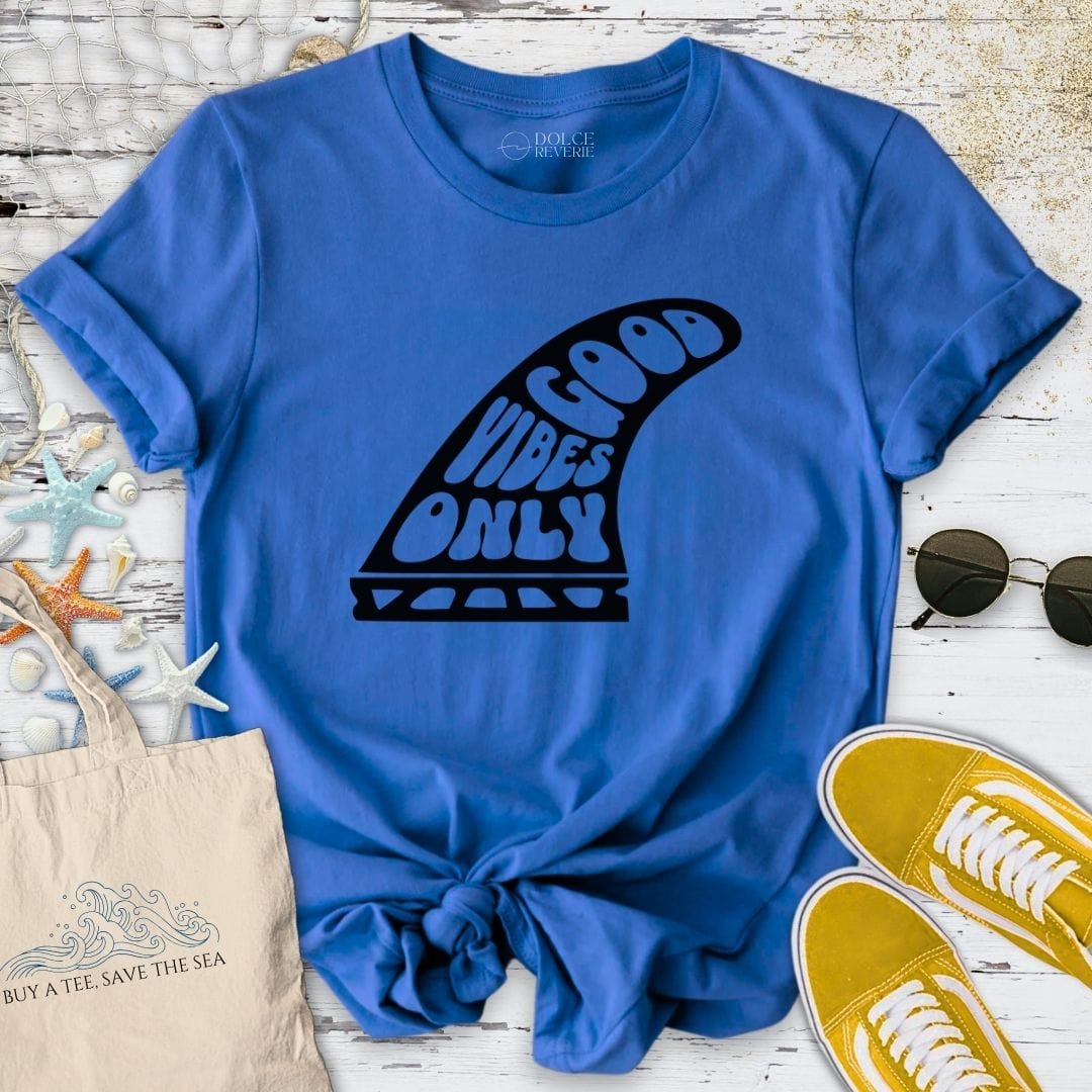 Good Vibes Fin T-Shirt Royal / S