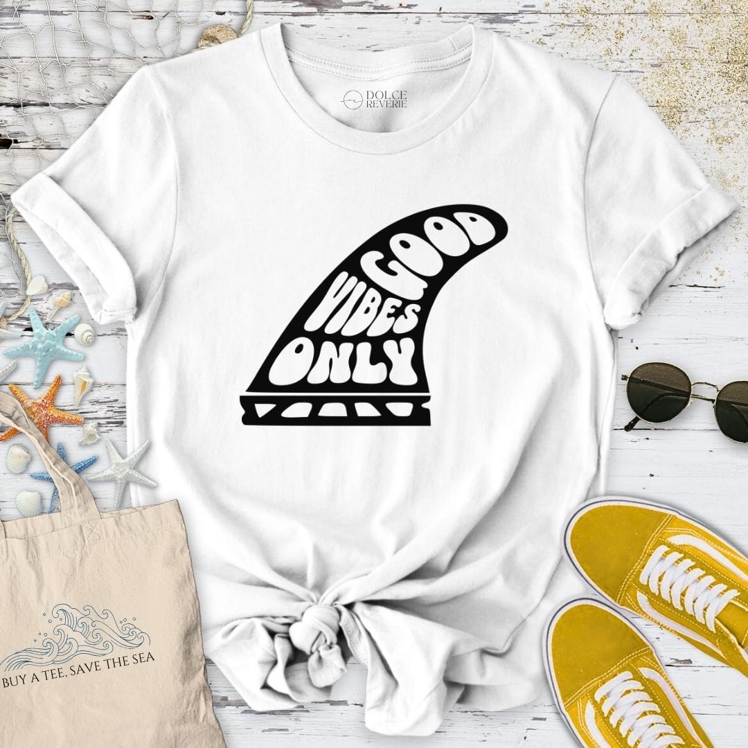 Good Vibes Fin T-Shirt White / S
