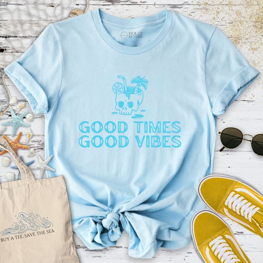 Good Vibes T-Shirt Light Blue / S