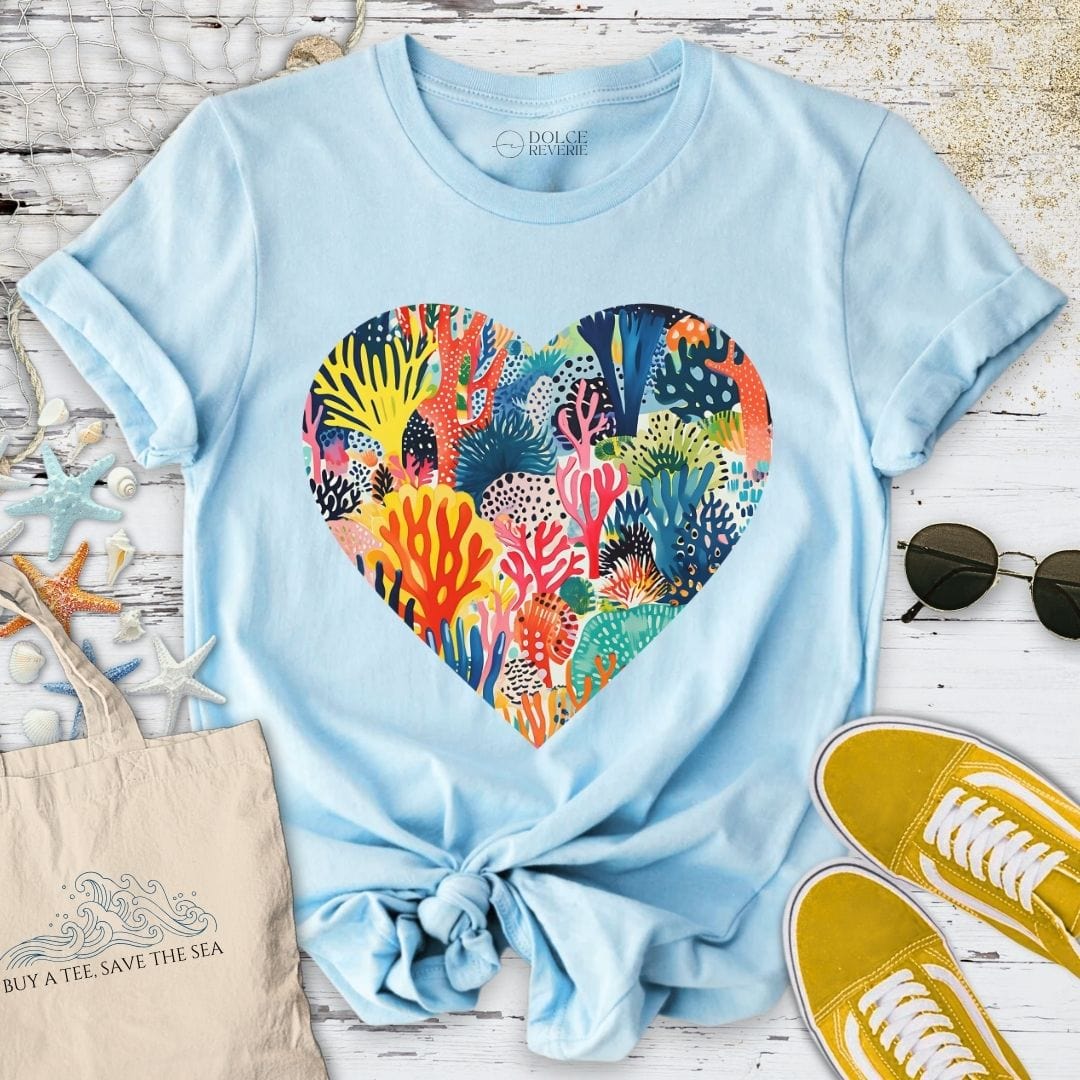 Heart Of Coral Reef T-Shirt Light Blue / S