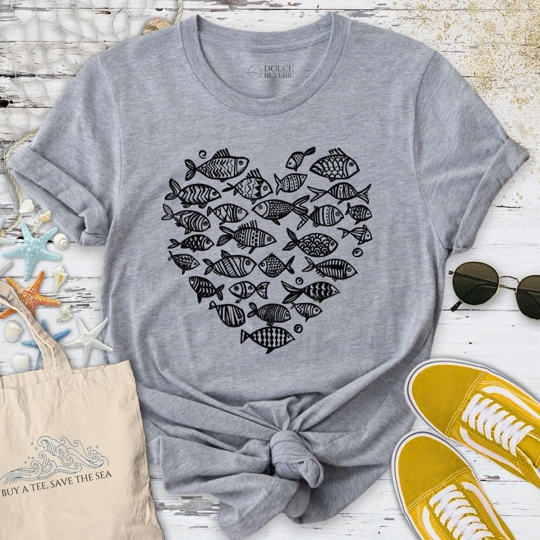 Heart of Fish T-Shirt Sport Grey / S