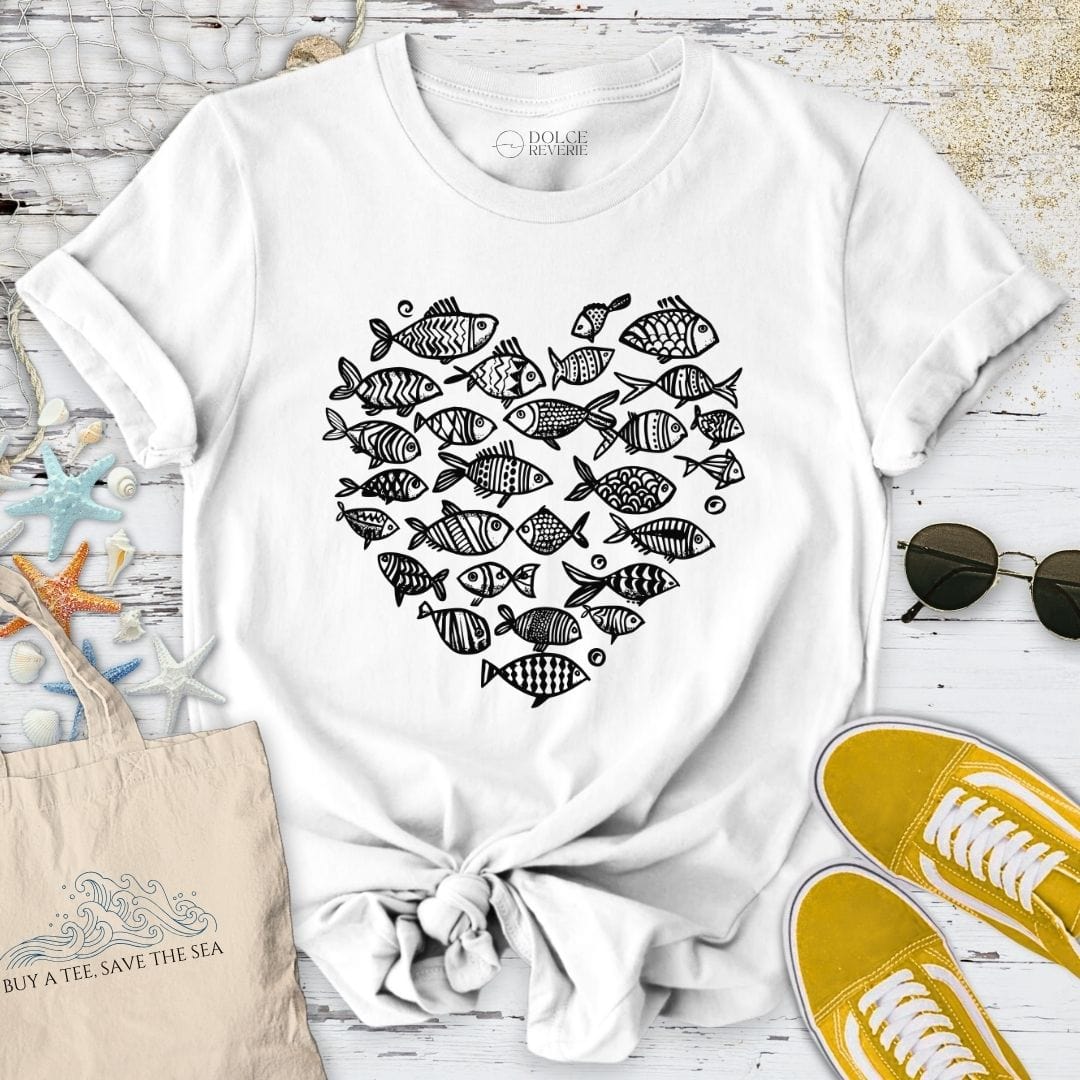 Heart of Fish T-Shirt White / S