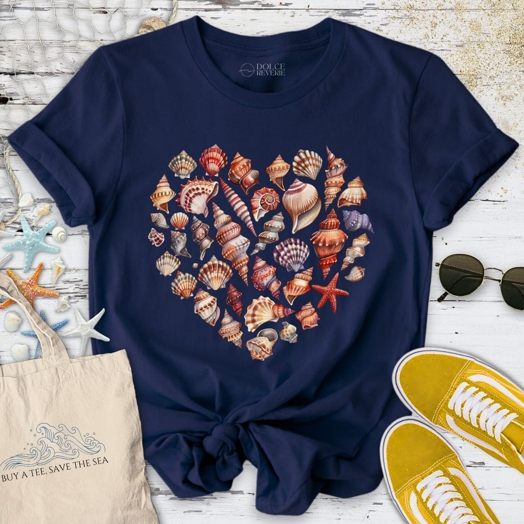 Heart of Shells T-Shirt Navy / S