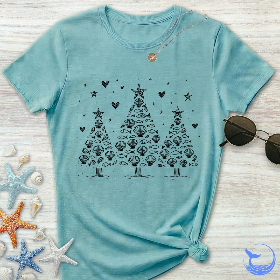 Seashell Christmas Trees Women's T-Shirt