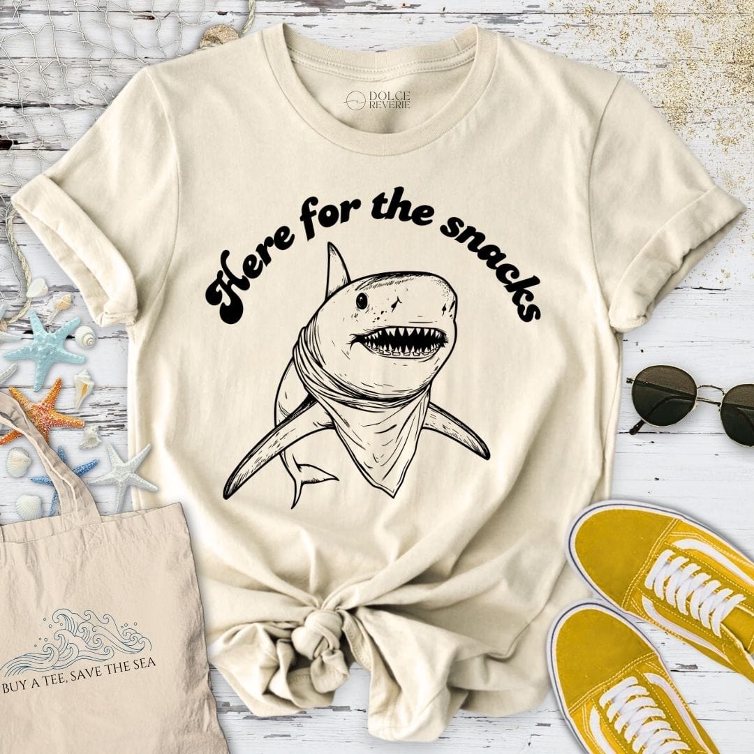 Here For The Snacks T-Shirt Natural / S