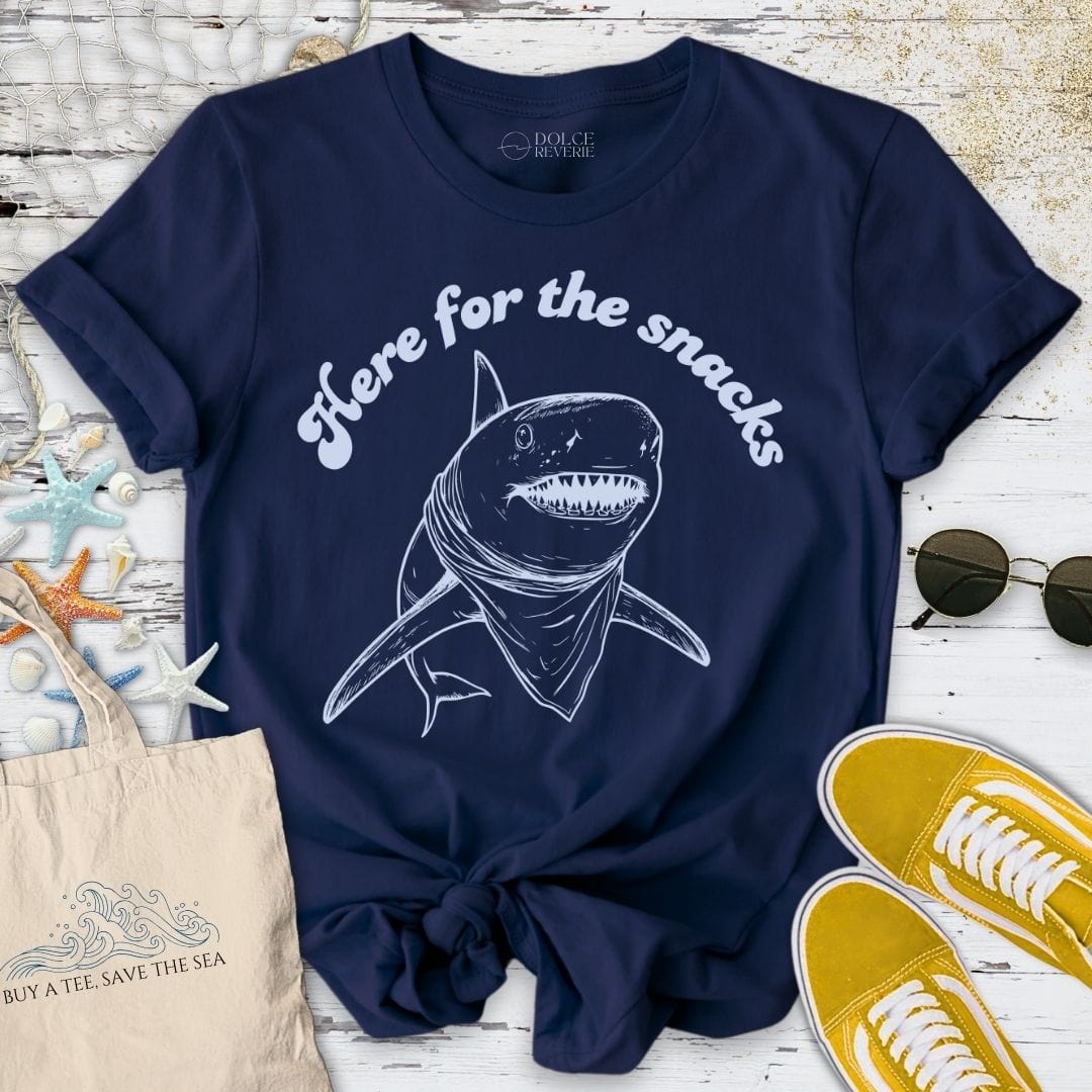 Here For The Snacks T-Shirt Navy / S