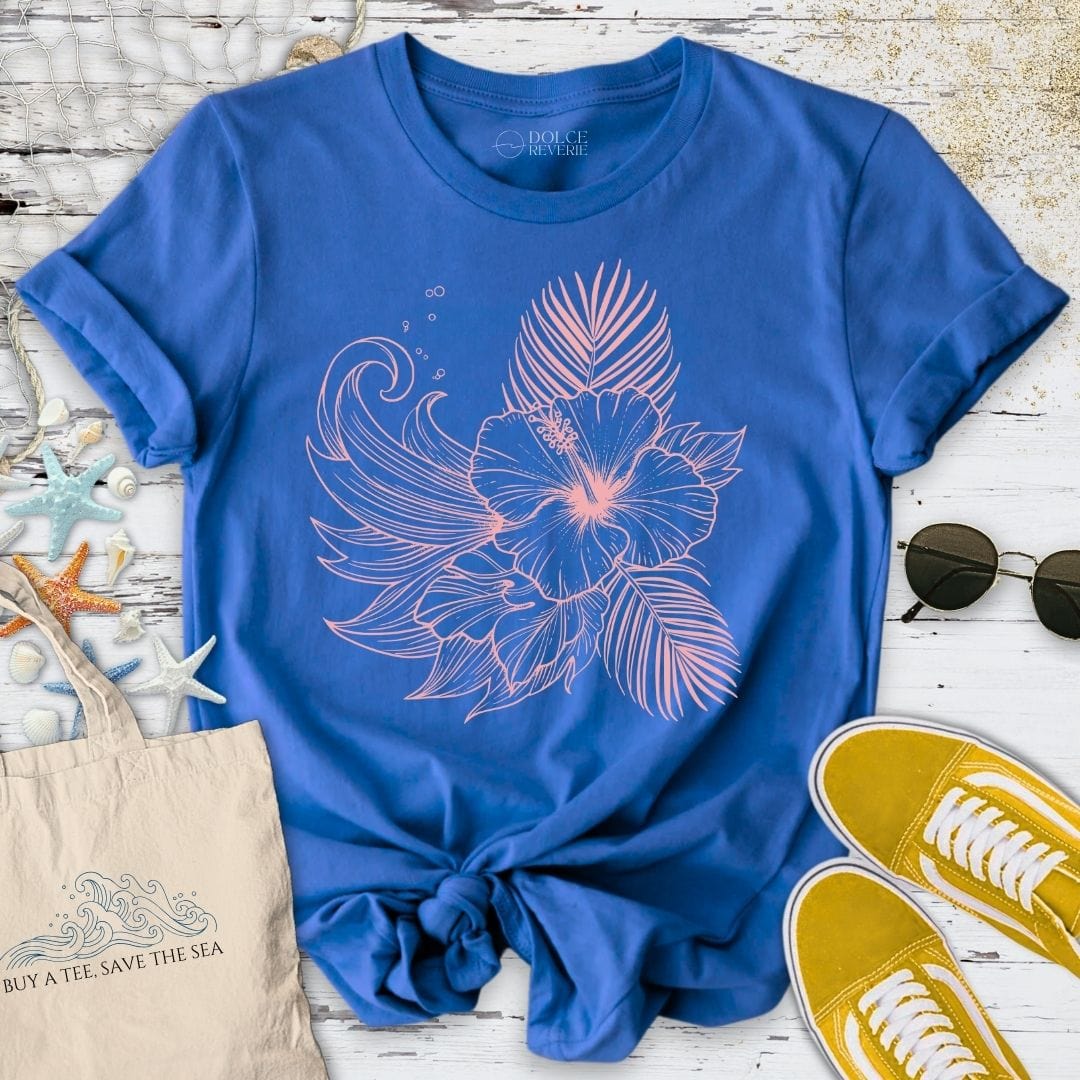 Hibiscus T-Shirt Royal / S