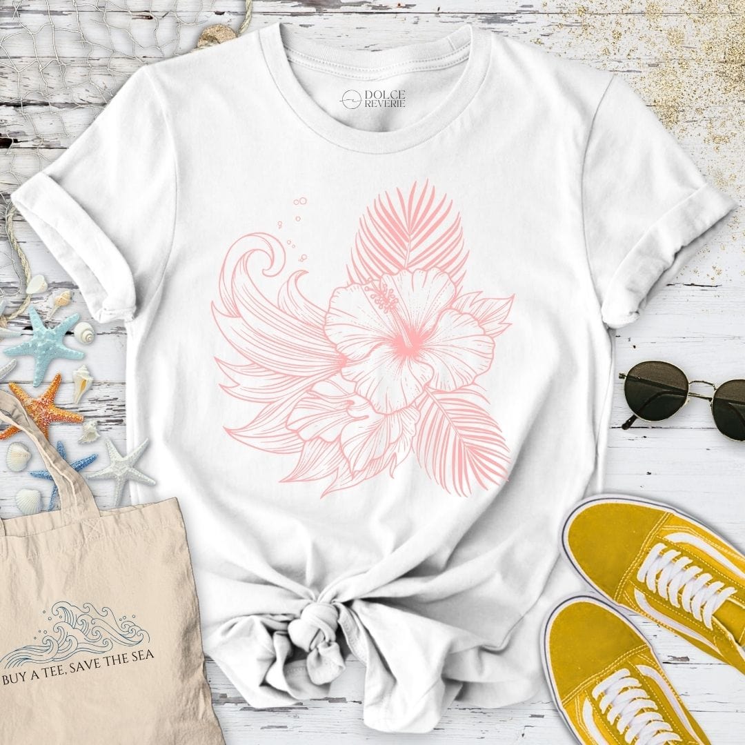 Hibiscus T-Shirt White / S