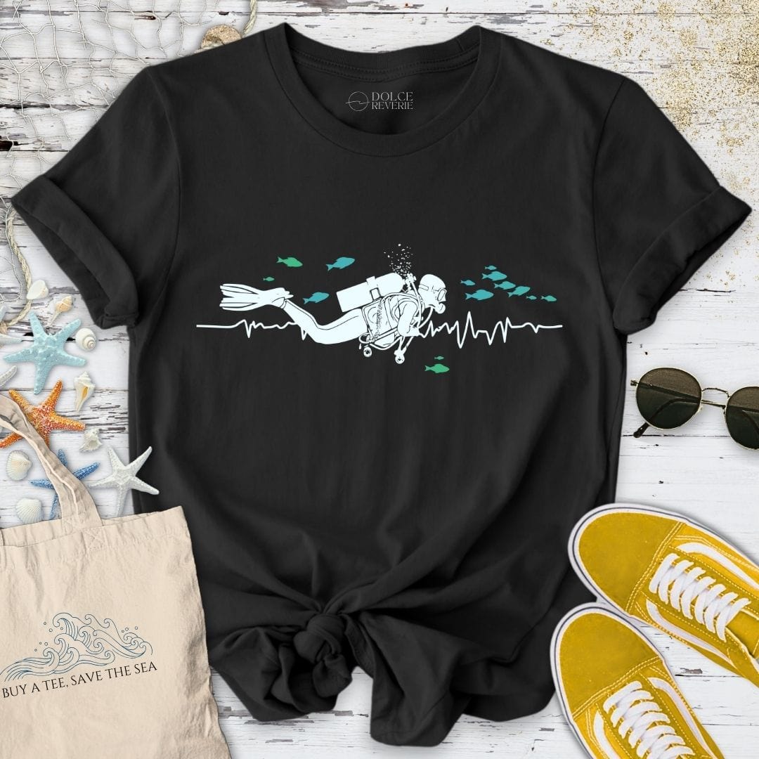 I Heart Scuba Diving T-Shirt Black / S