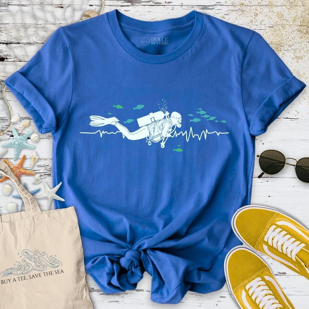 I Heart Scuba Diving T-Shirt Royal / S