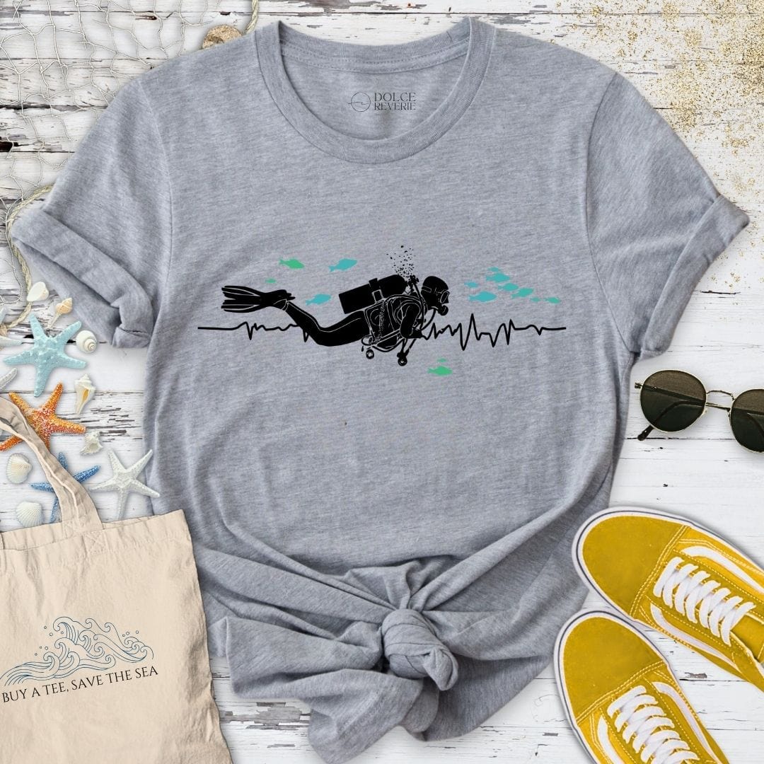 I Heart Scuba Diving T-Shirt Sport Grey / S