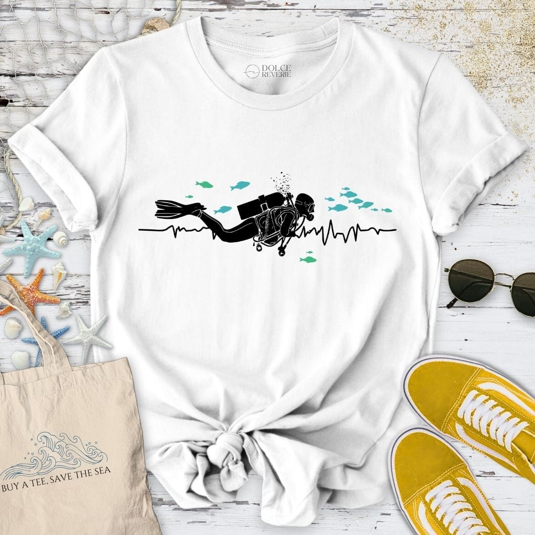 I Heart Scuba Diving T-Shirt White / S