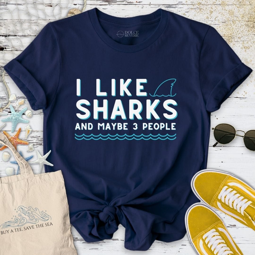 I Like Sharks T-Shirt Navy / S