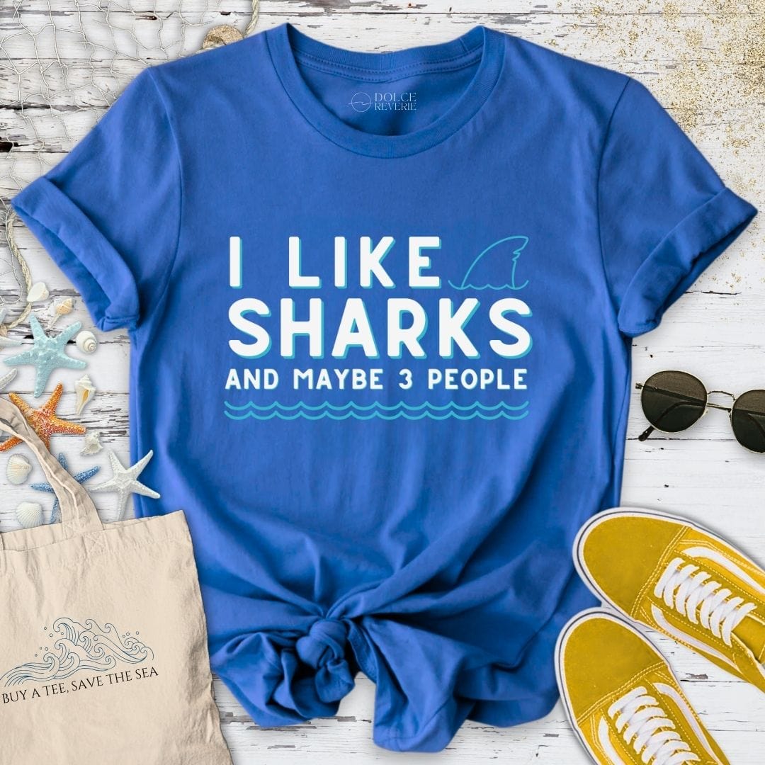 I Like Sharks T-Shirt Royal / S