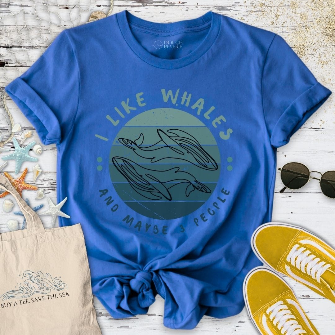 I Like Whales & Maybe 3 People T-Shirt Royal / S