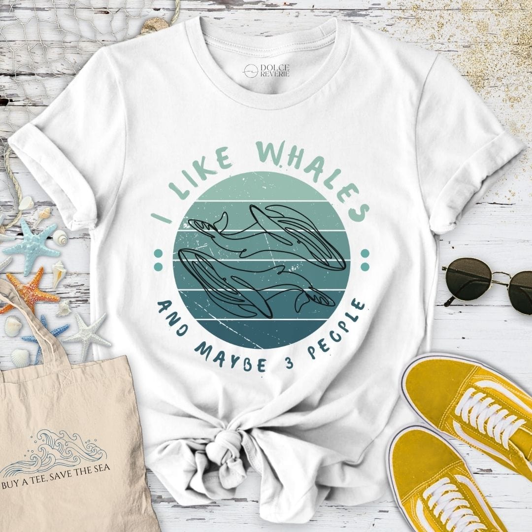 I Like Whales & Maybe 3 People T-Shirt White / S