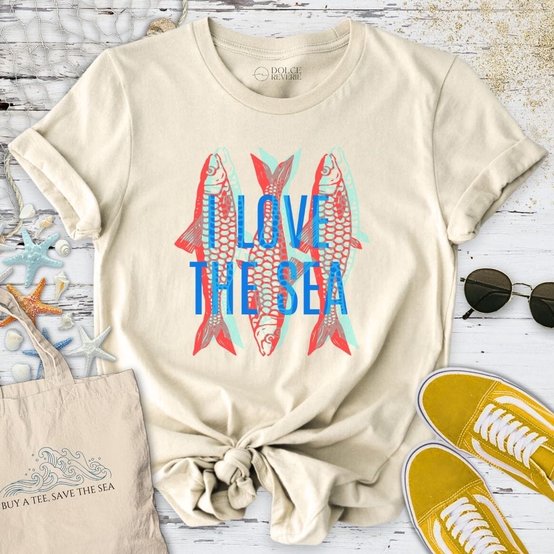 I Love The Sea - Sardines T-Shirt Natural / S
