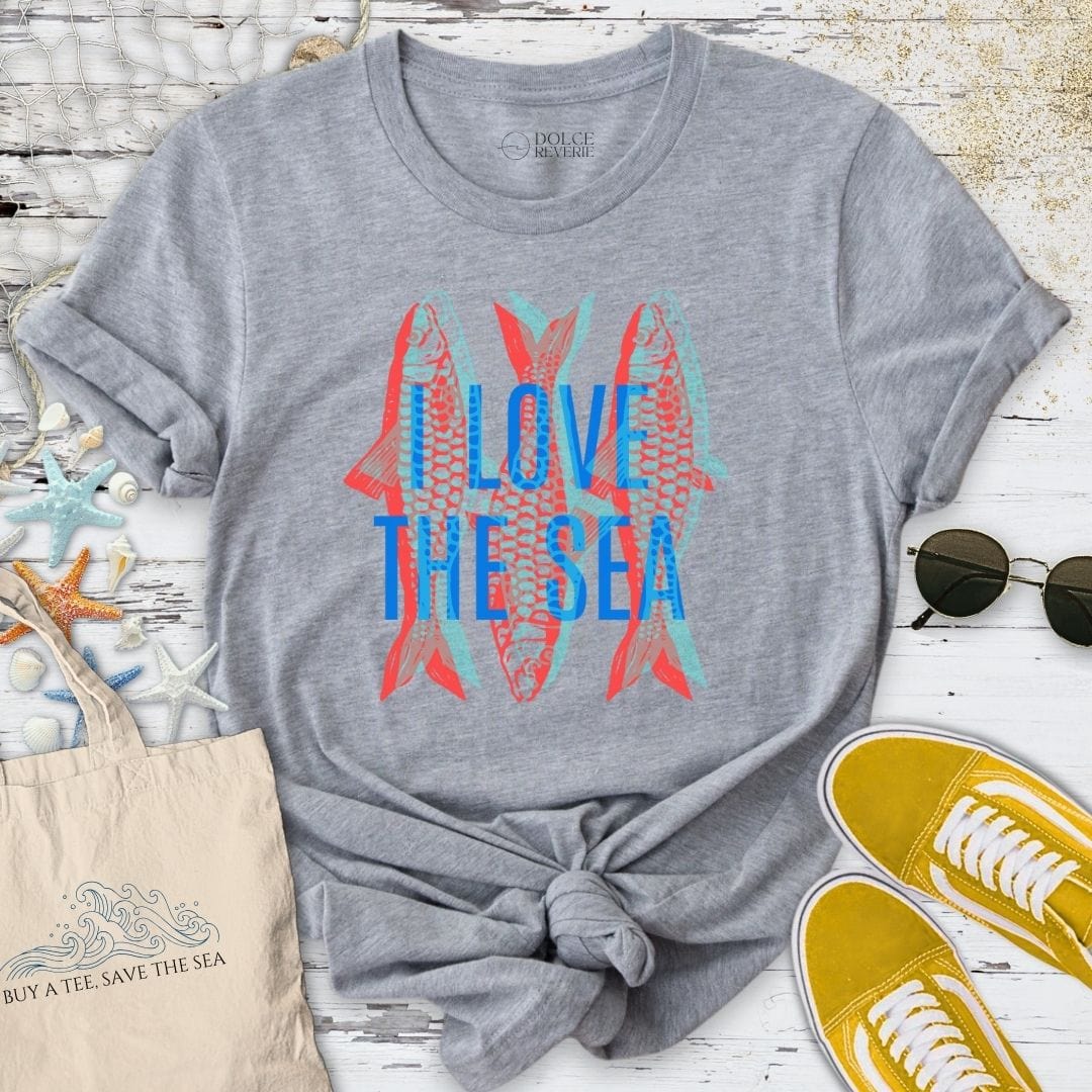 I Love The Sea - Sardines T-Shirt Sport Grey / S
