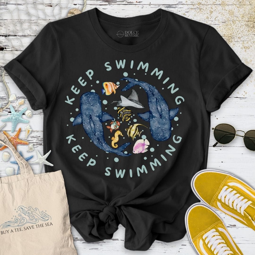 Keep Swimming T-Shirt Black / S
