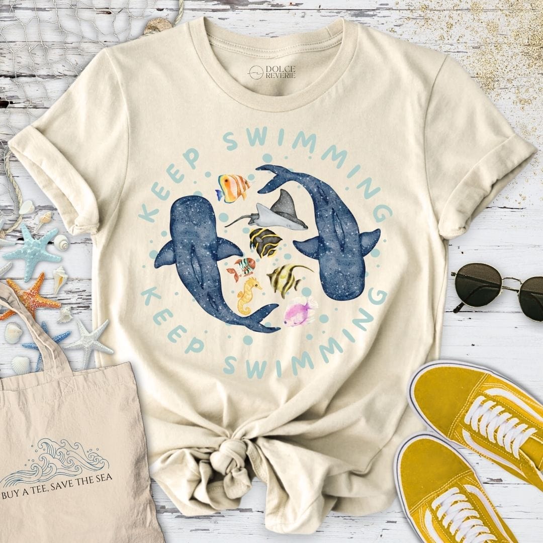 Keep Swimming T-Shirt Natural / S