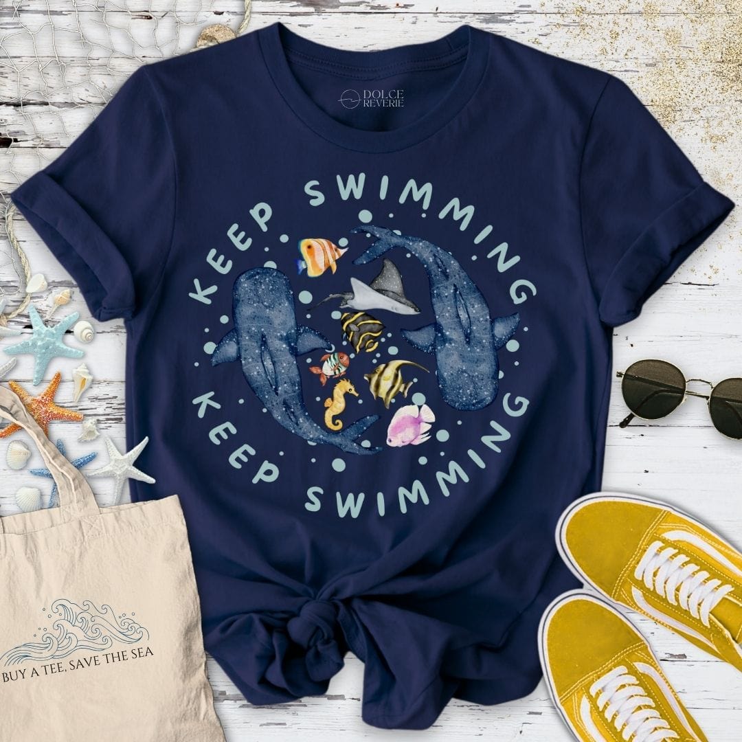 Keep Swimming T-Shirt Navy / S