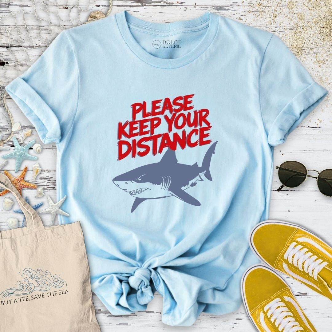 Keep Your Distance T-Shirt Light Blue / S