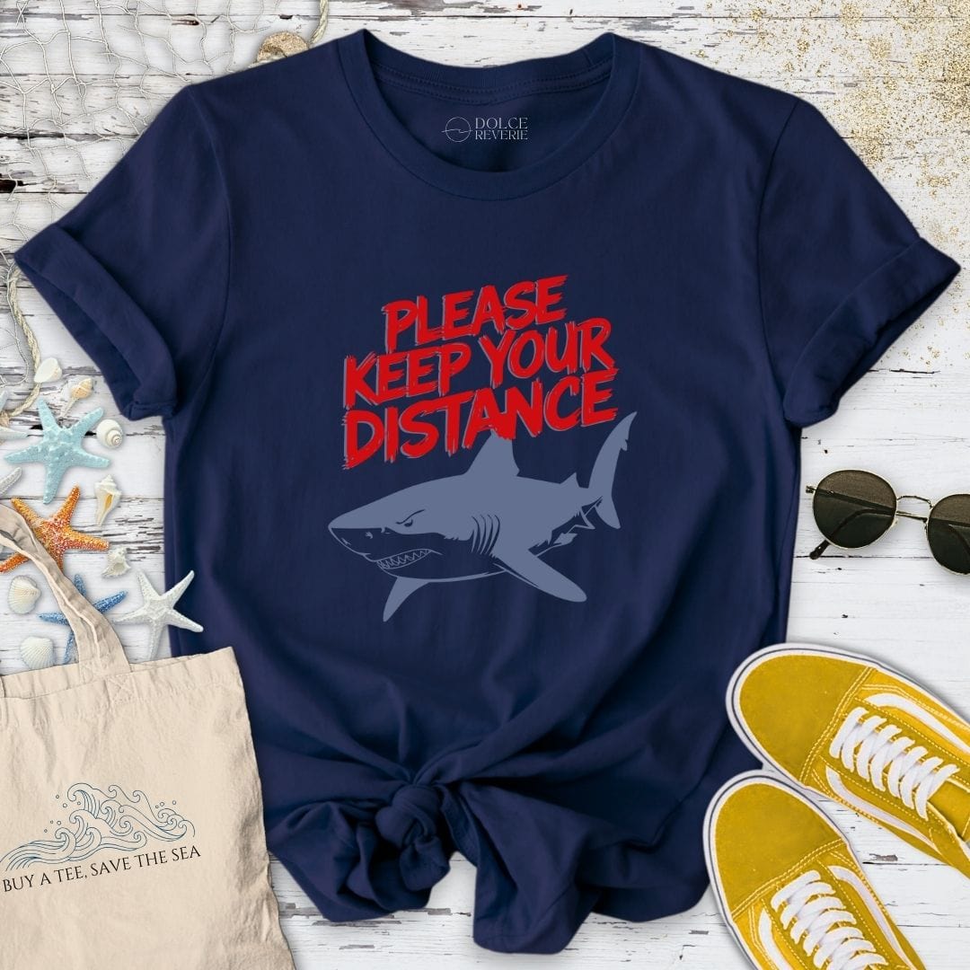 Keep Your Distance T-Shirt Navy / S