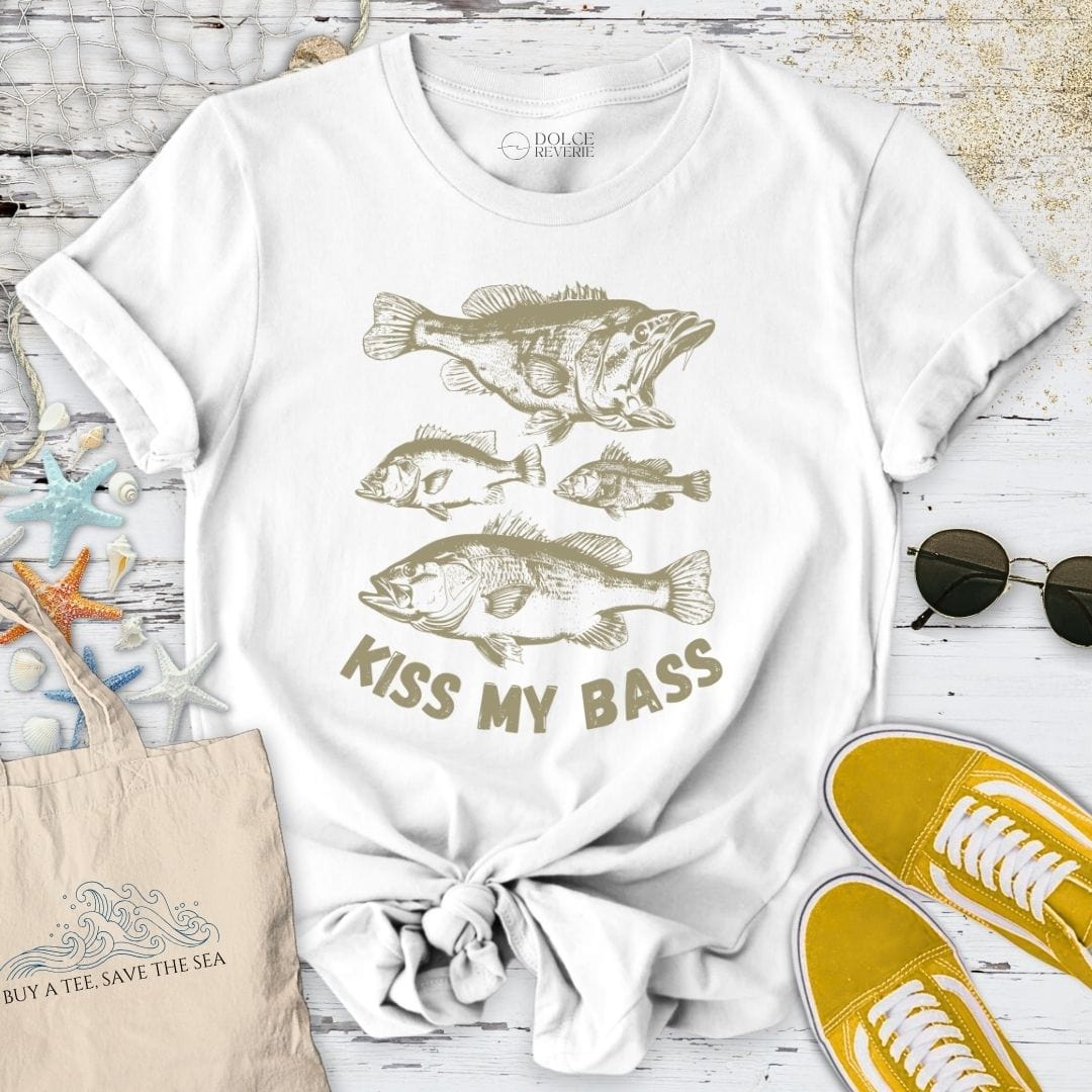 Kiss My Bass T-Shirt White / S