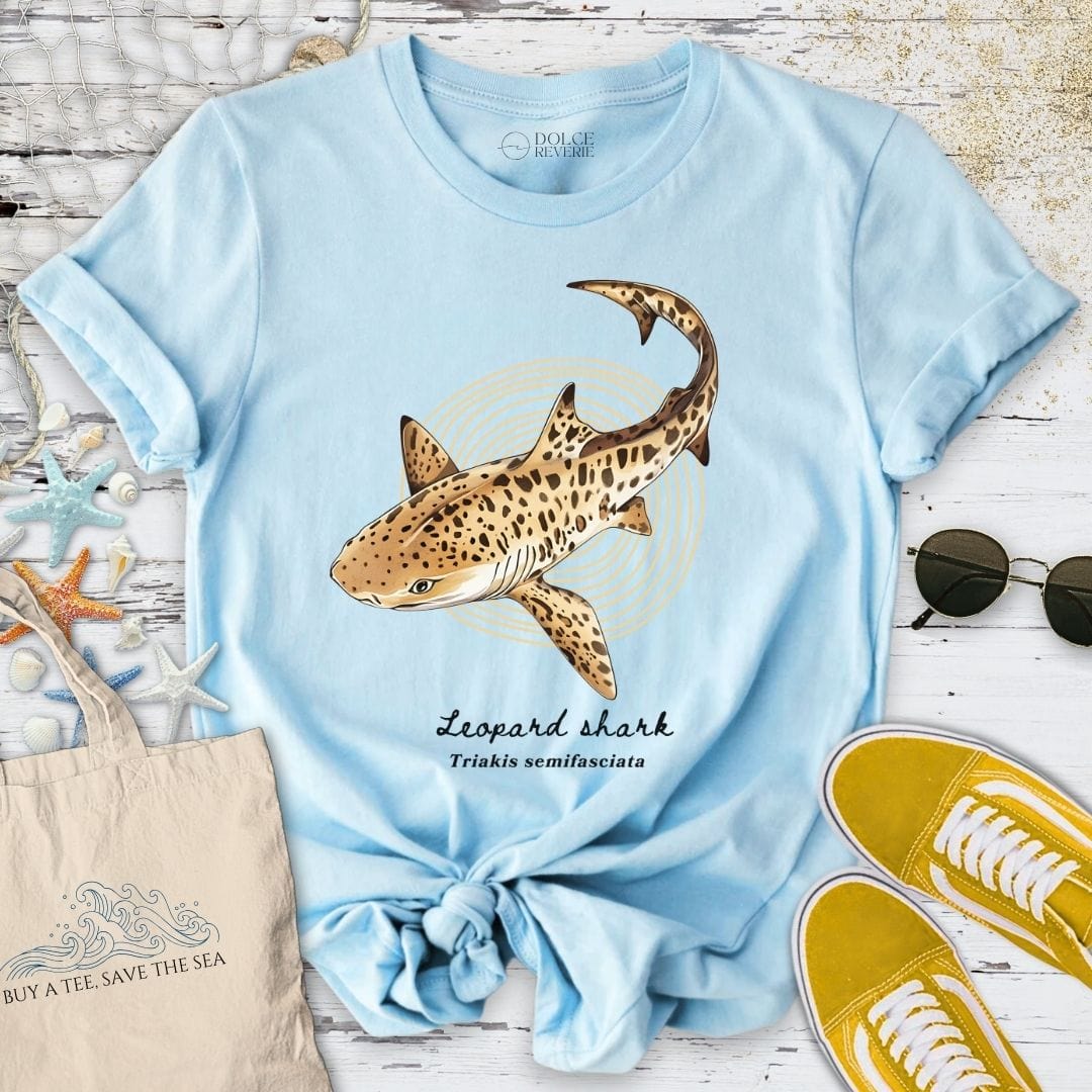 Leopard Shark Artist Series T-Shirt Light Blue / S