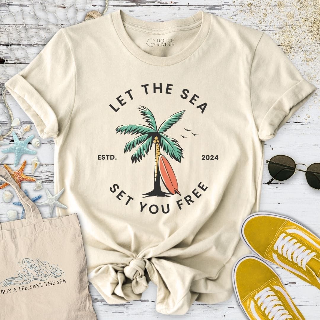Let The Sea Set You Free T-Shirt Natural / S