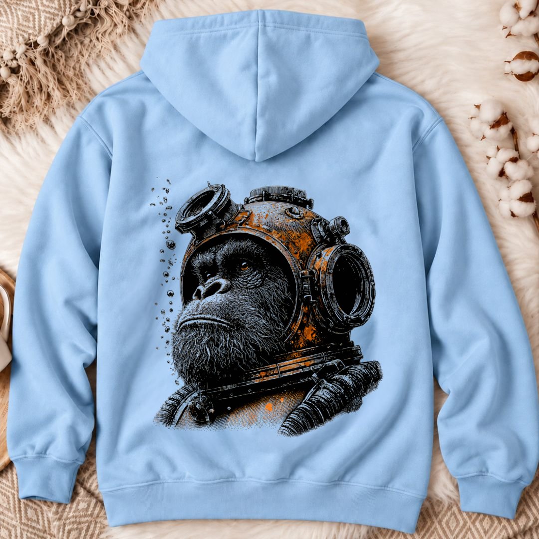 The Deep Sea Gorilla Back Print Hoodie