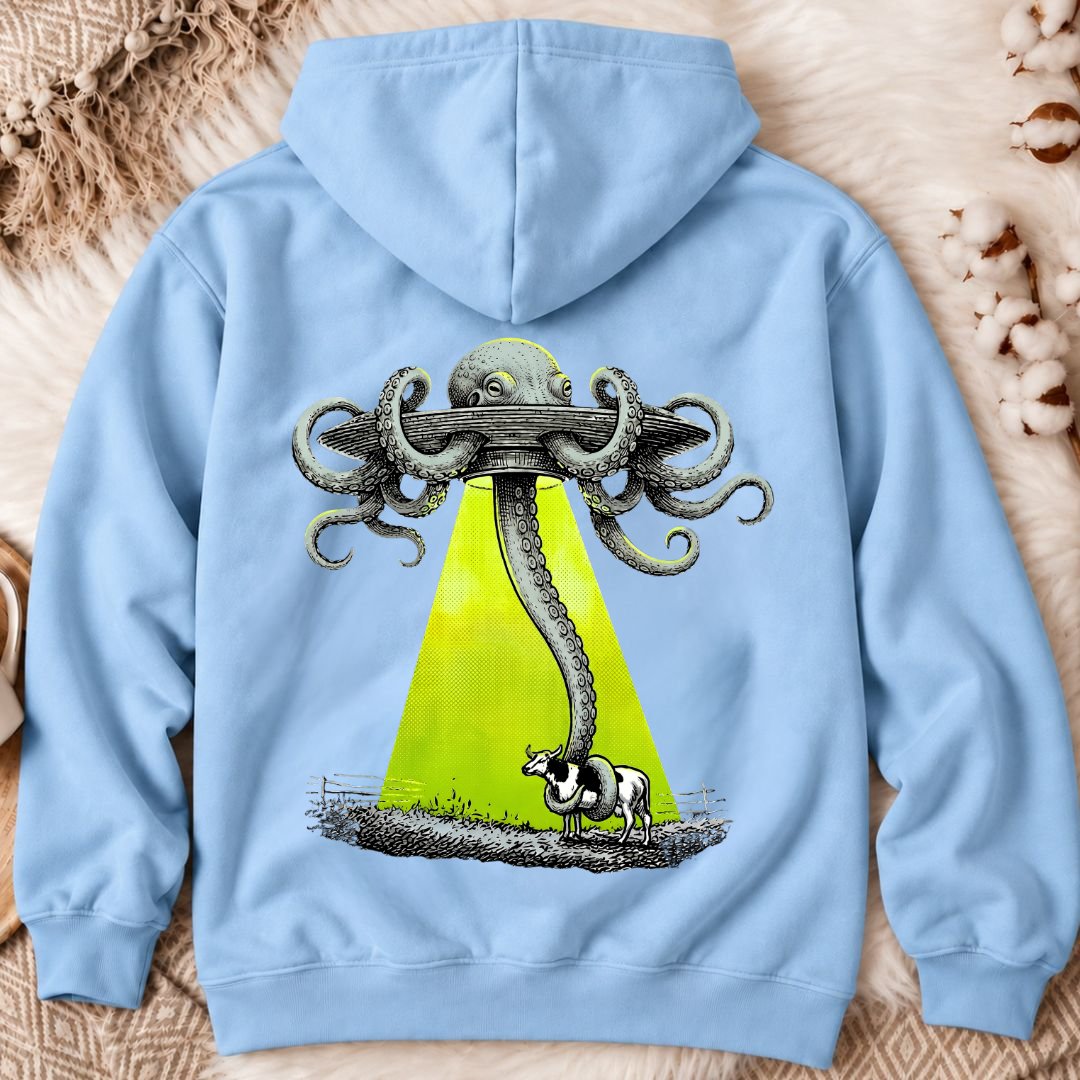 Alien Octopus Back Print Hoodie