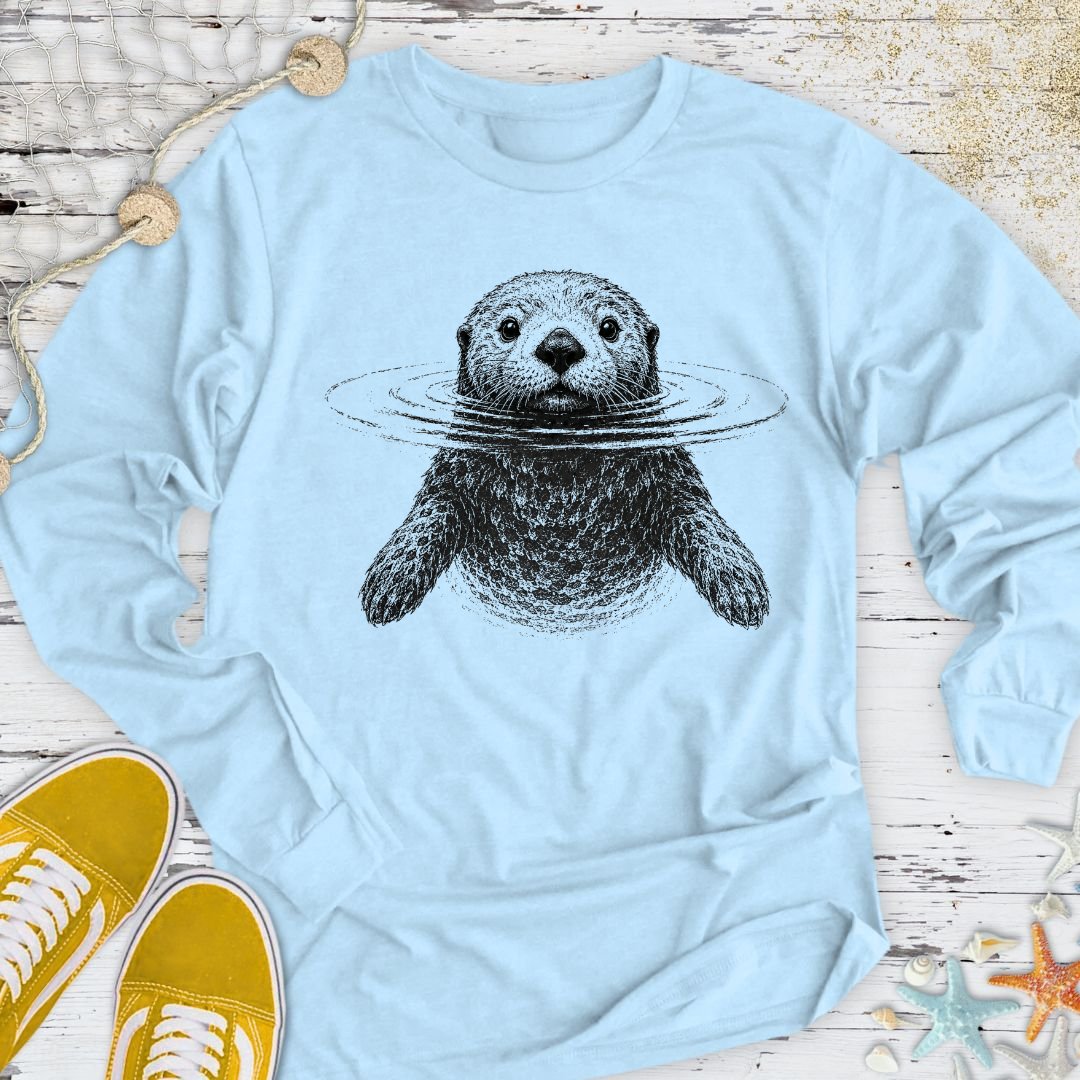 Curious Otter Long Sleeve Tee