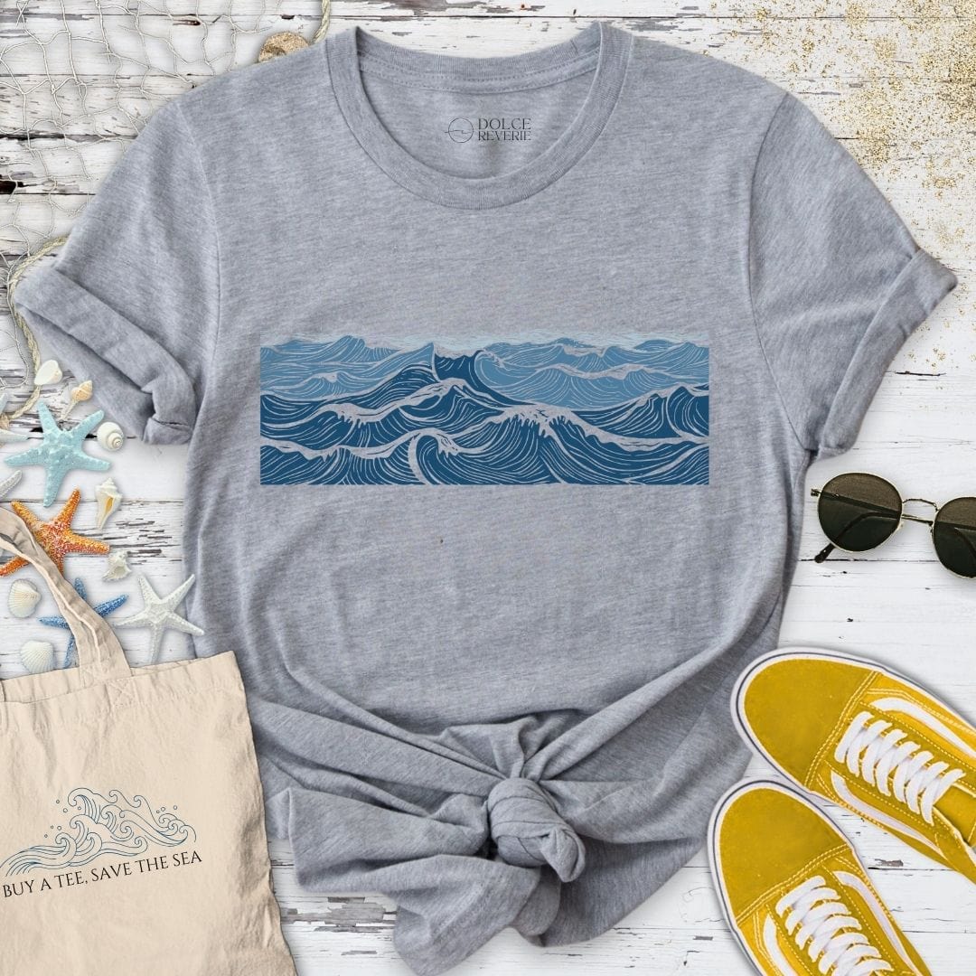 Line Waves T-Shirt Sport Grey / S