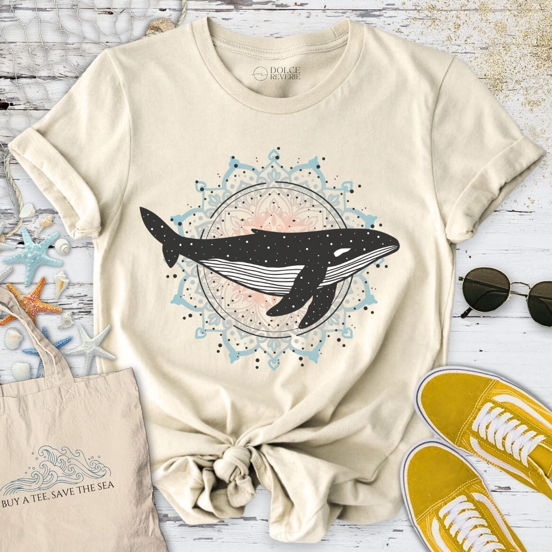 Mandala Whale T-Shirt Natural / S