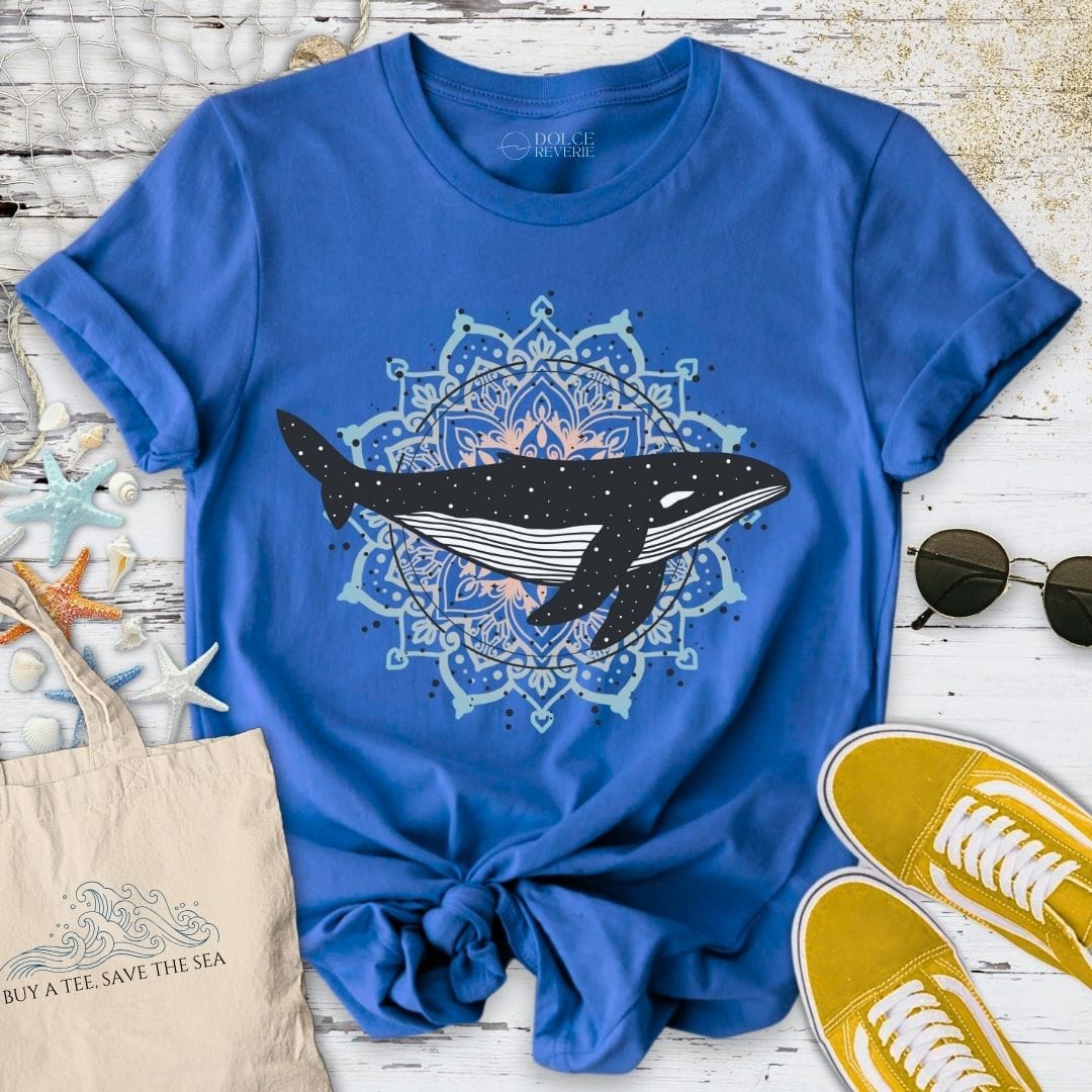 Mandala Whale T-Shirt Royal / S