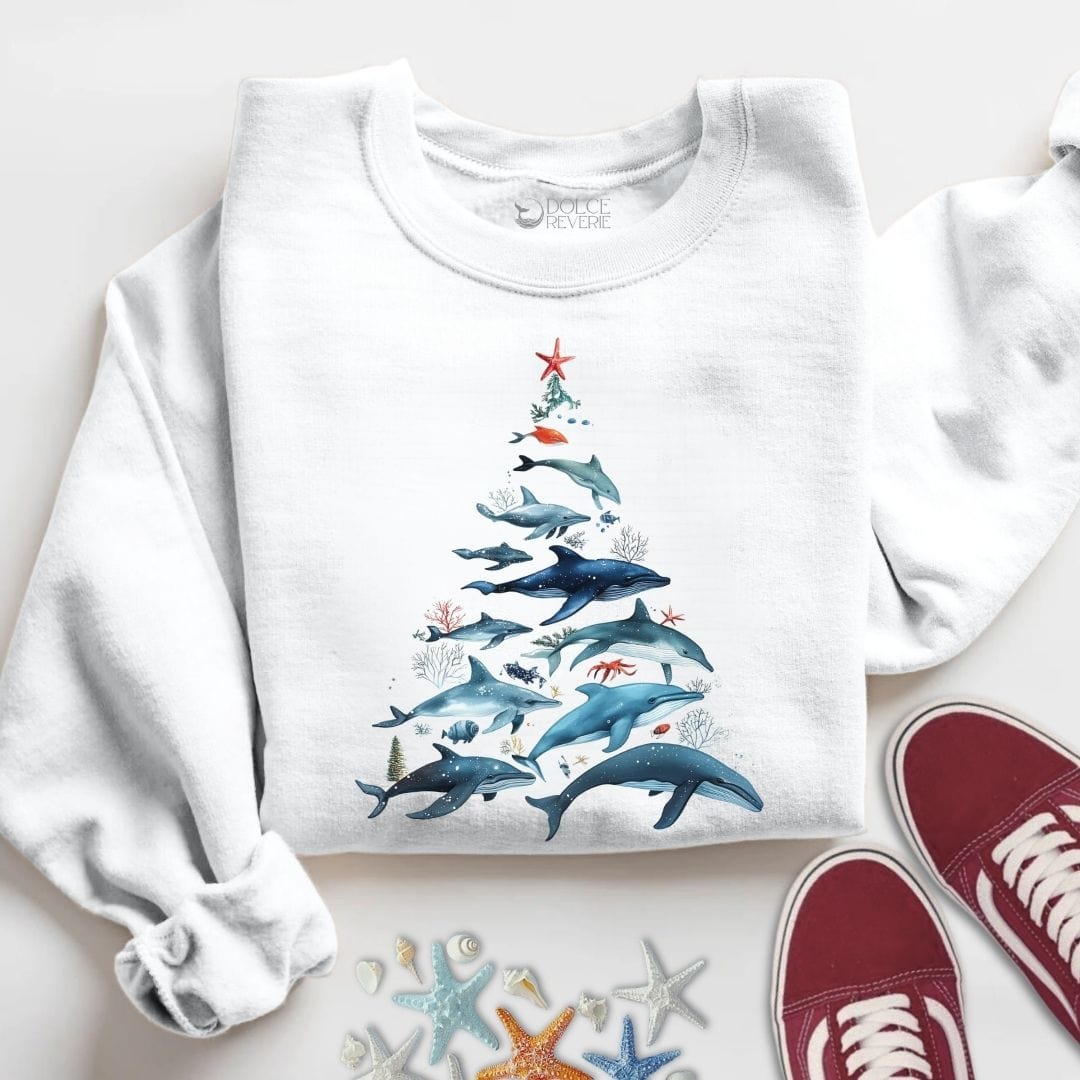 Marine Christmas Sweatshirt S / White