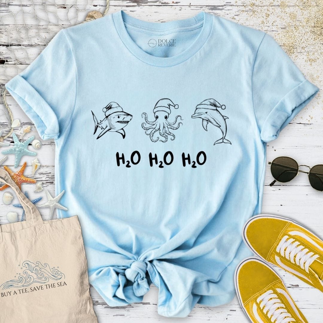 Marine Ho Ho Ho T-Shirt Light Blue / S