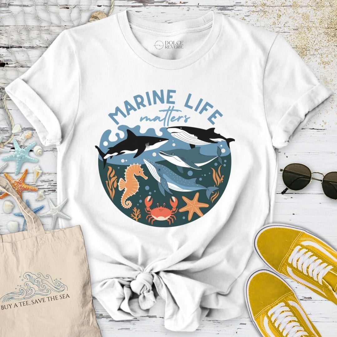 Marine Life Matters T-Shirt White / S