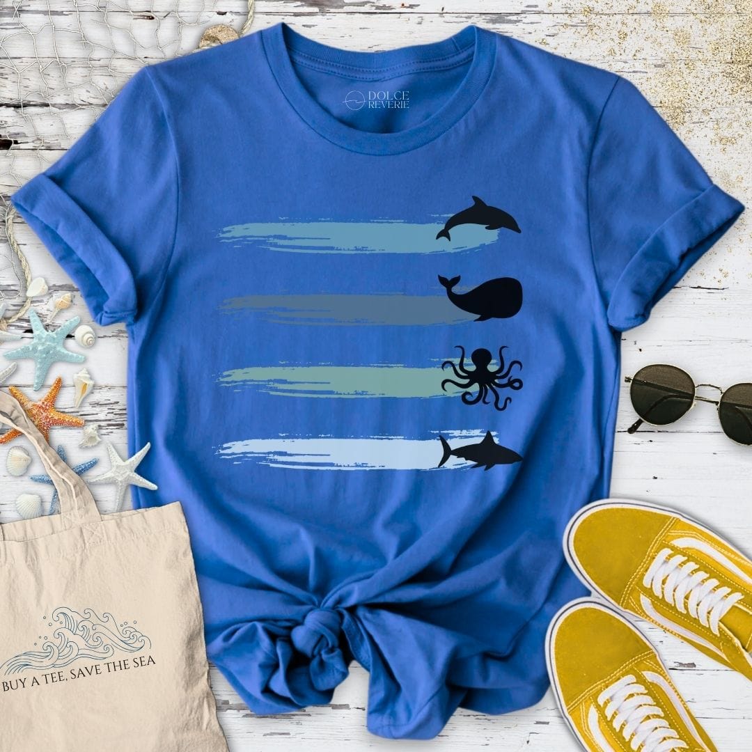 Marine Paths T-Shirt Royal / S