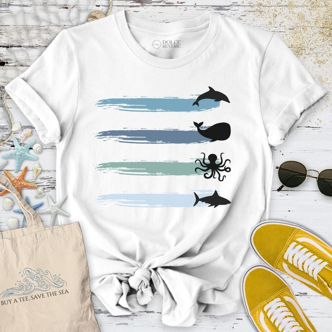 Marine Paths T-Shirt White / S