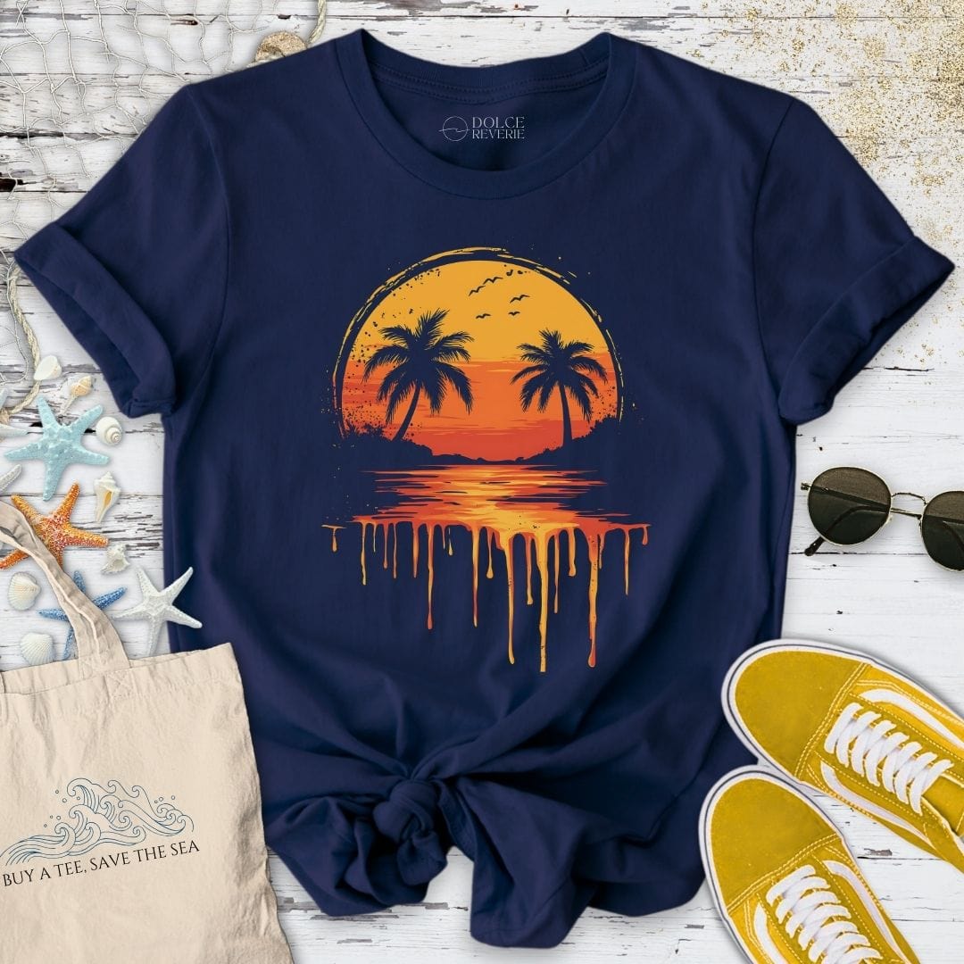 Melting Sunset T-Shirt Navy / S