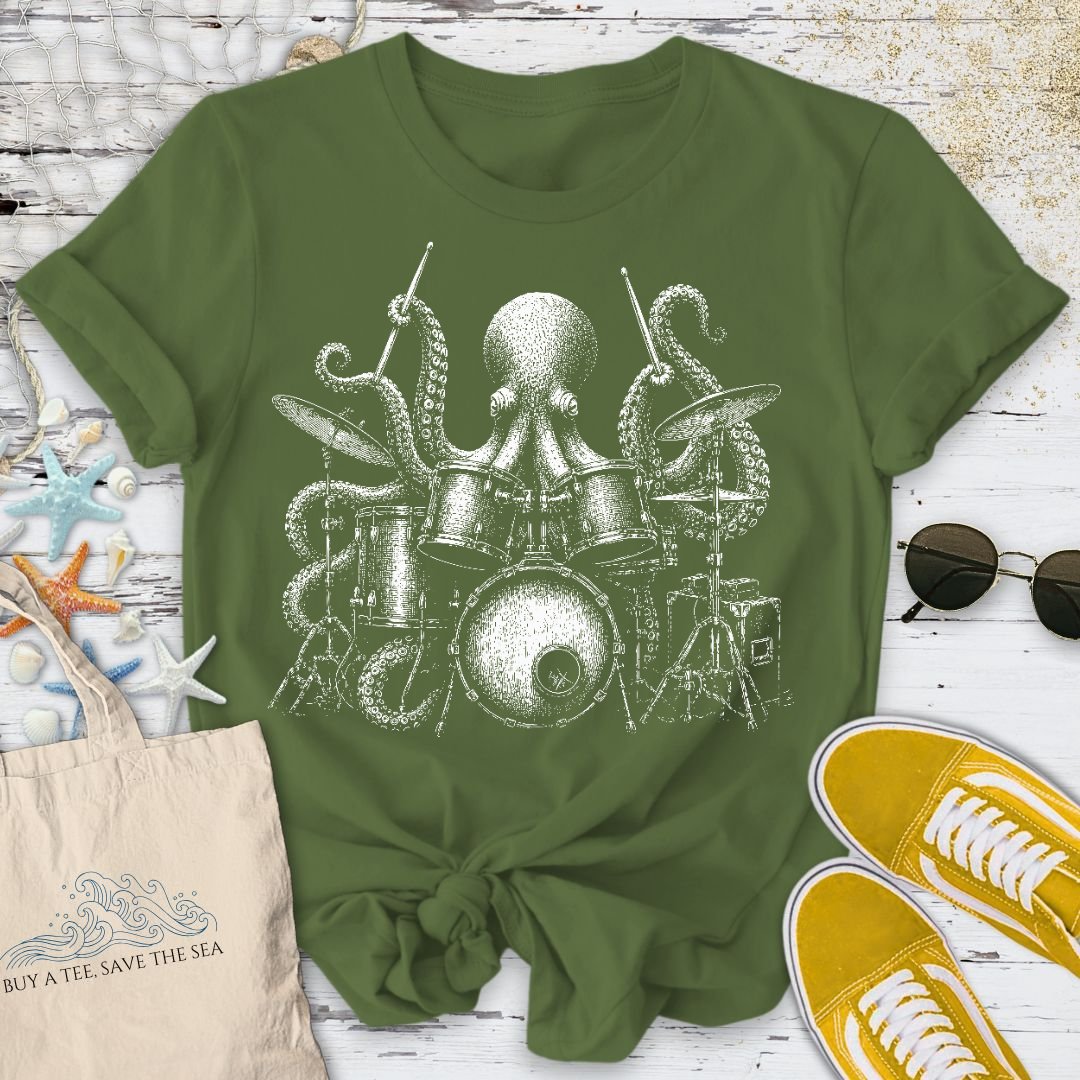 Octopus Rock Drummer T-Shirt