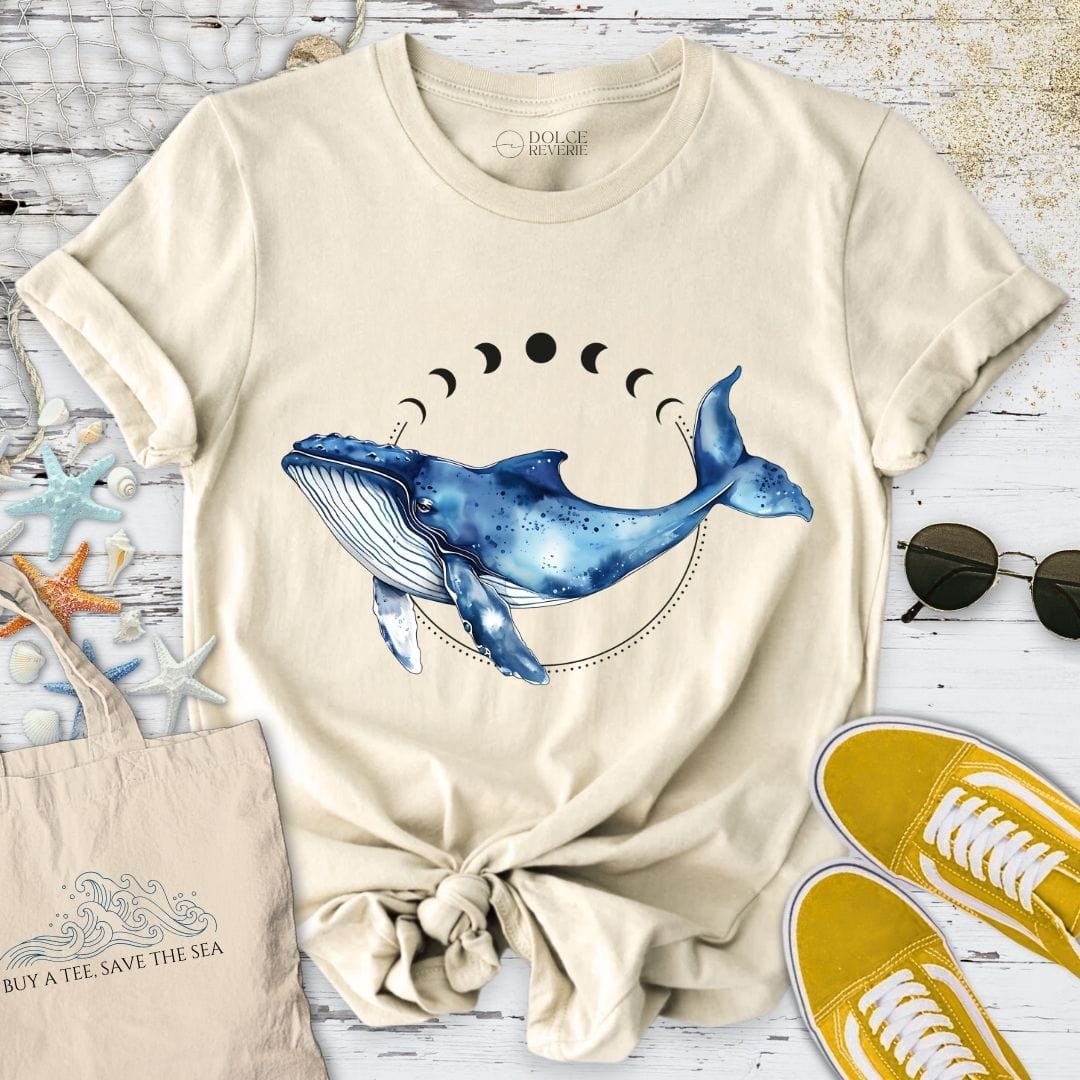 Moon Whale T-Shirt Natural / S