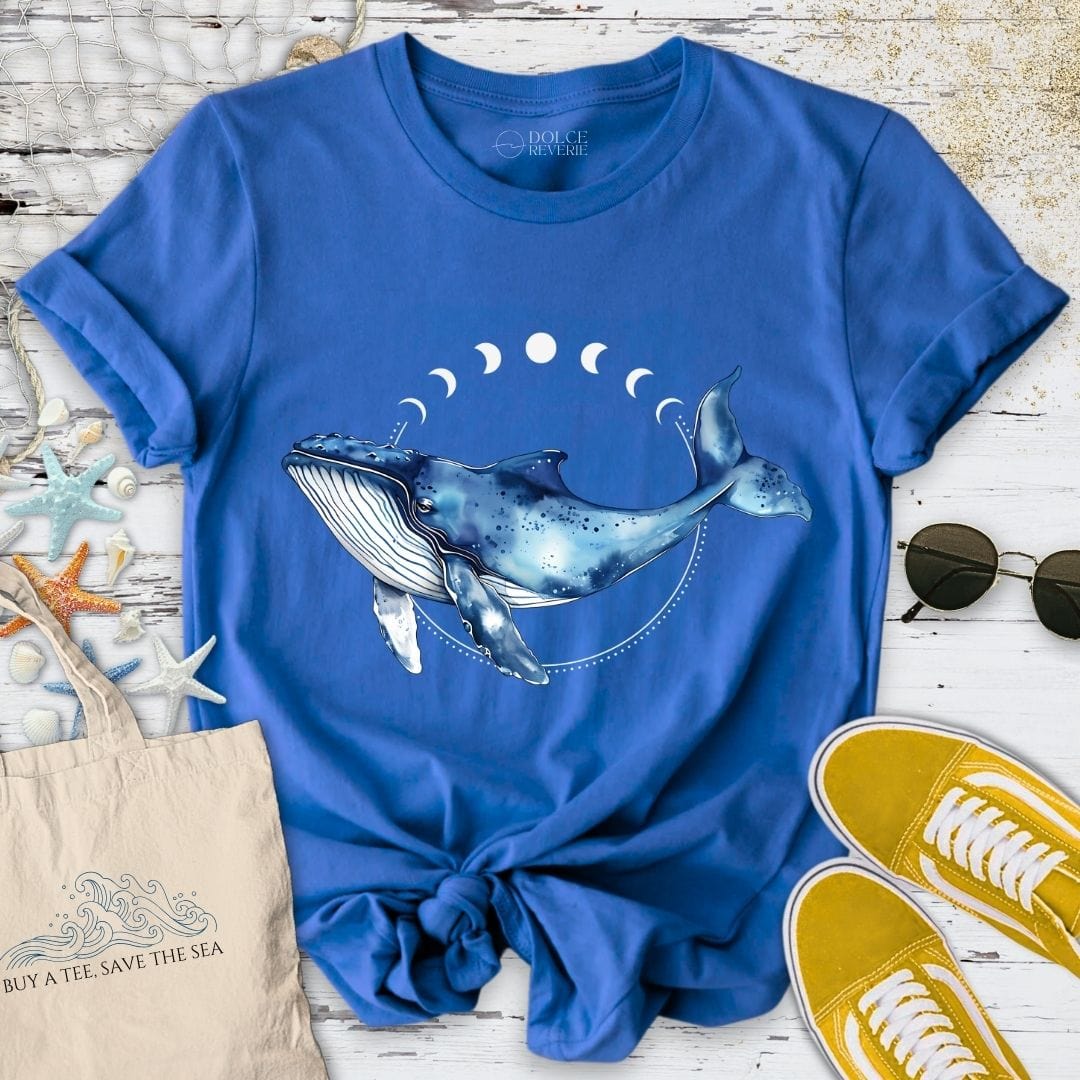 Moon Whale T-Shirt Royal / S