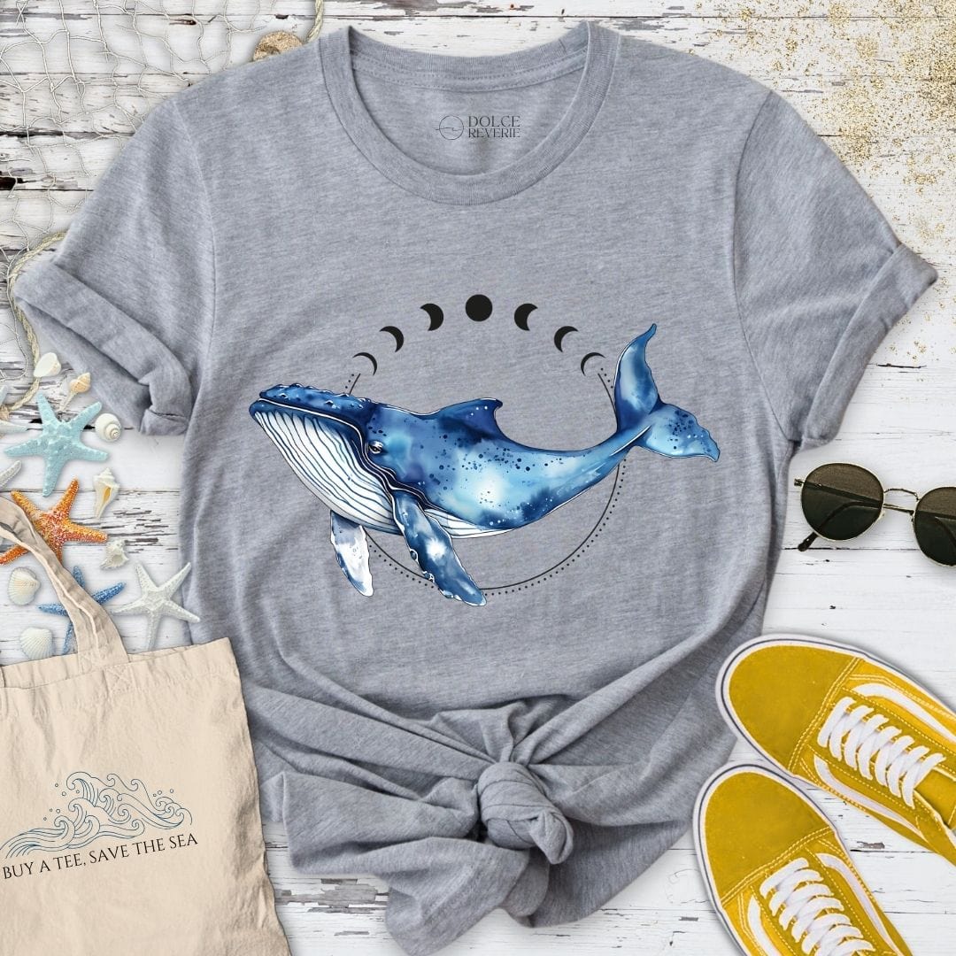 Moon Whale T-Shirt Sport Grey / S