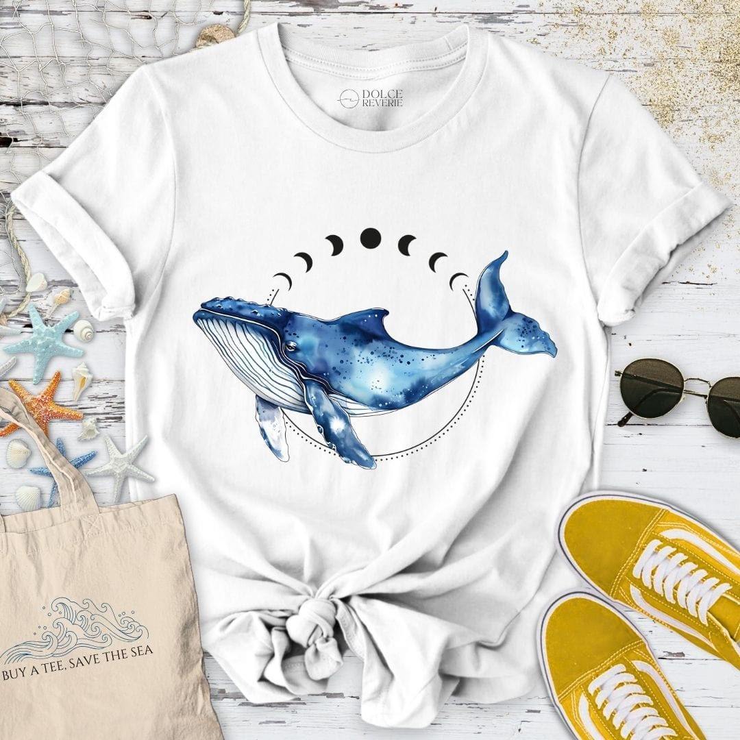 Moon Whale T-Shirt White / S