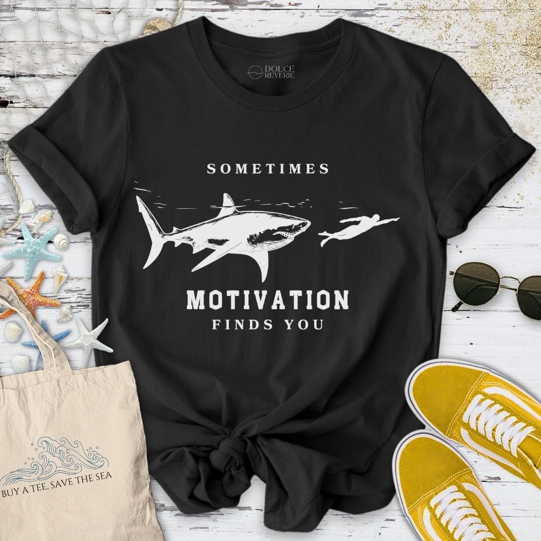 Motivation Finds You T-Shirt Black / S