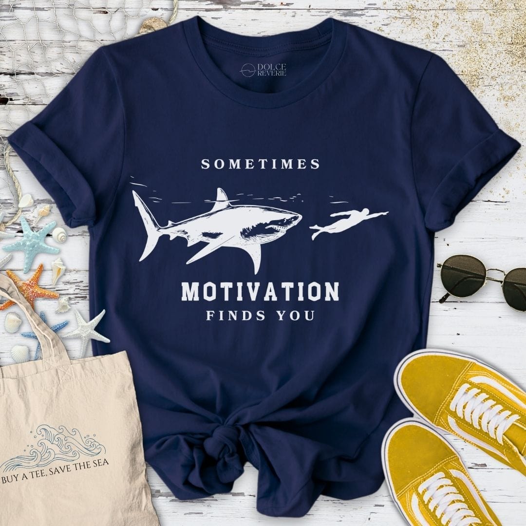 Motivation Finds You T-Shirt Navy / S